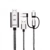 کابل تبدیل HDMI به لایتنینگ / microUSB/ USB-C نیتو 1٫8 متری