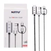 کابل تبدیل HDMI به لایتنینگ / microUSB/ USB-C نیتو 1٫8 متری