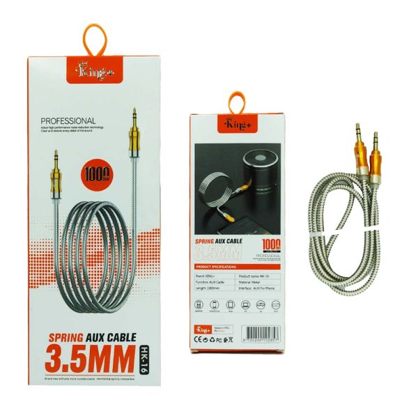 کابل Aux کینگ پلاس تمام فلزی مدل Hk-16